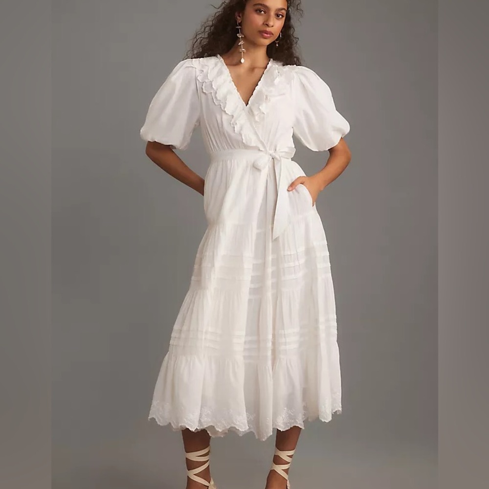 Love the label ruffled wrap dress